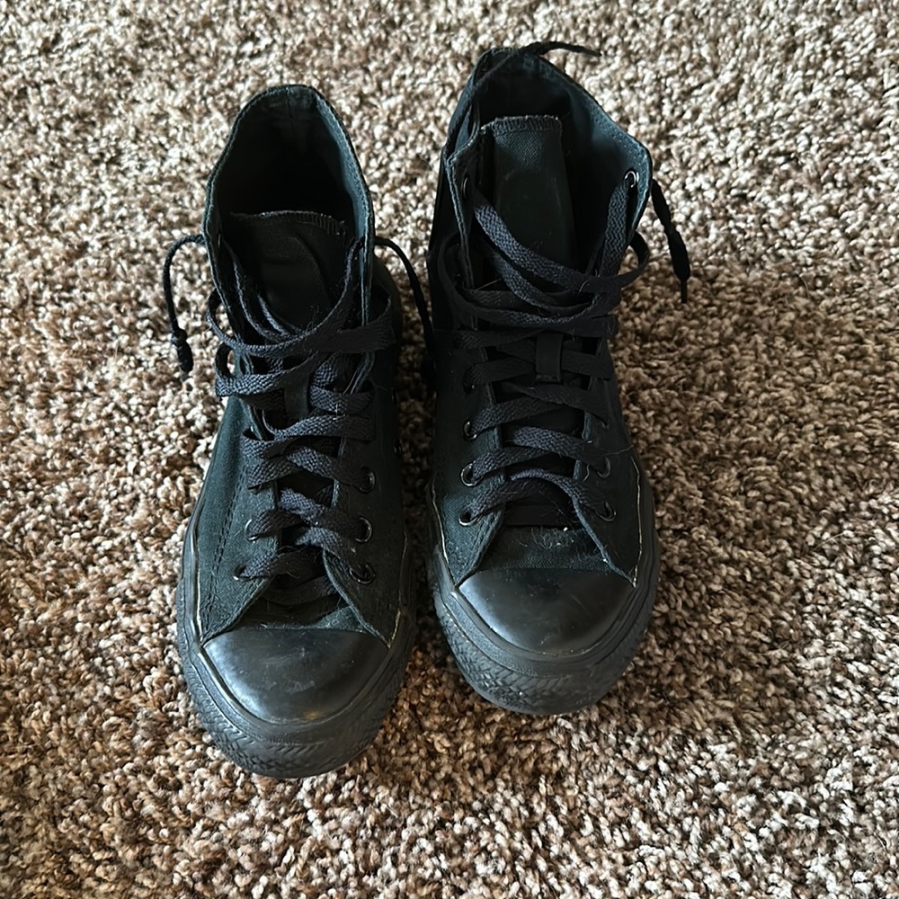 All Black Converse Hi-Top